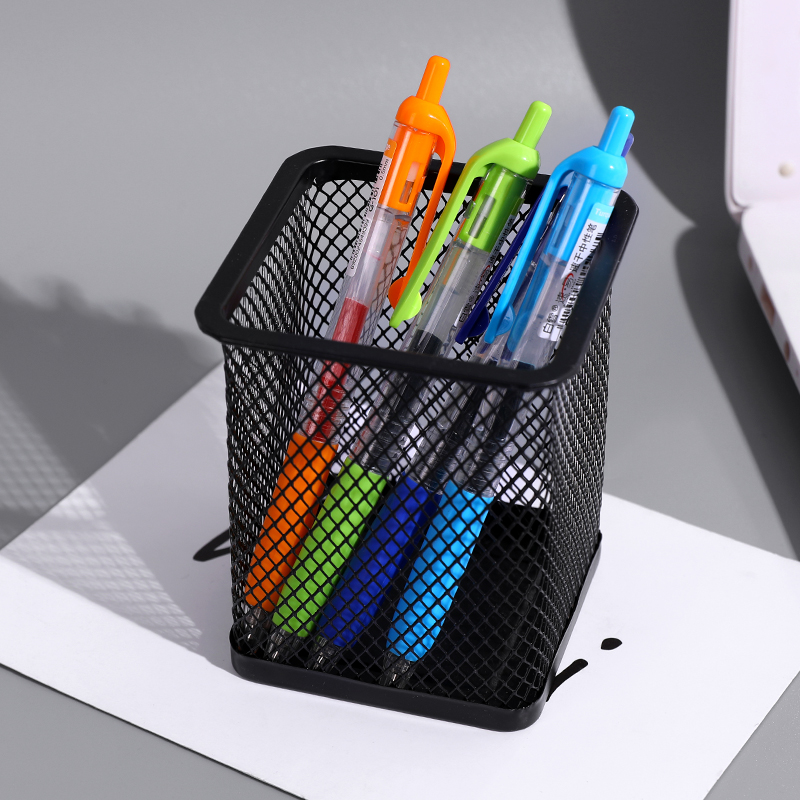 creative fashion pen holder nordic simple multifunctional ins metal iron art student desk storage stationery