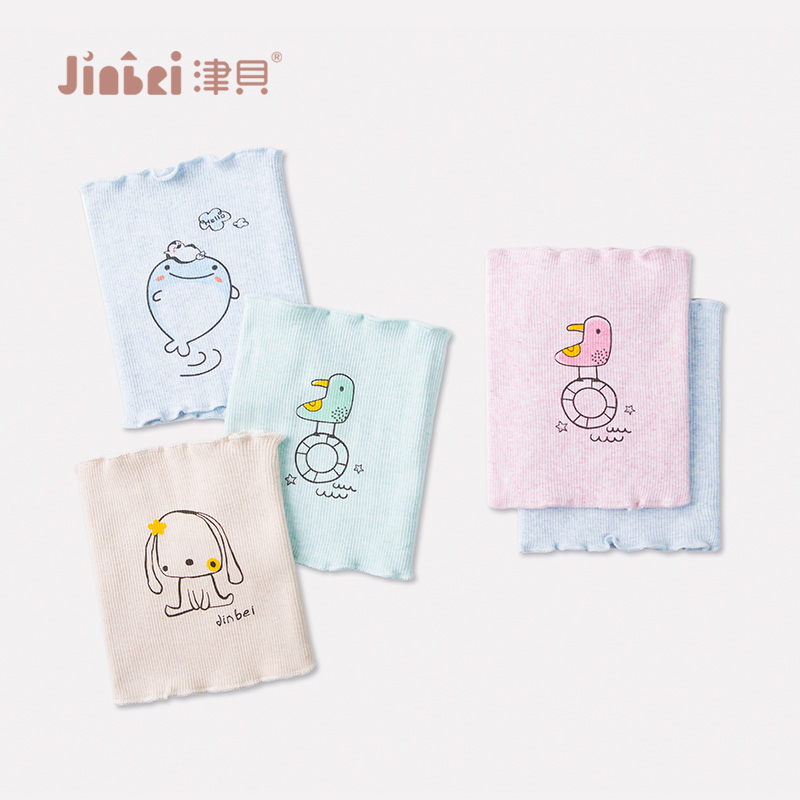 Jinbei pure cotton three-layer colored yarn two packs of newborn baby umbilical protection belly wrap belly circumference to prevent cold belly circumference