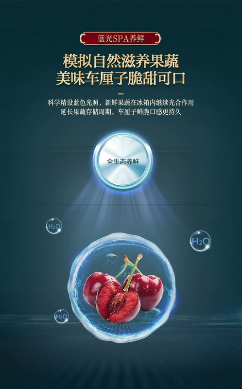 [Ấn tượng của Guochao] Rongsheng 639L cửa đôi công suất lớn thủy tinh màu dung tích lớn làm mát bằng không khí tủ lạnh inverter không sương - Tủ lạnh