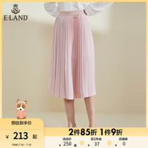 ELAND Clothing Romance Summer Fashion Casual Temperament Design Sensation in the middle of a half-body dress plexein woman
