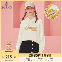 ELAND clothes romance early spring in Korean version of sweet beauty loot even cap sleeve head long sleeve sweatshirt lady casual