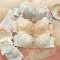 Day Ensemble Teenage Girl Thin Cup Embroidered Bra Suit Big Code Comfort With Cute Lace Lingerie Bra Lady