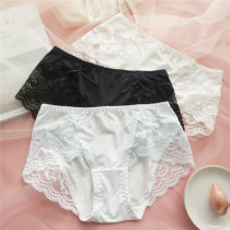 Day Lace Lace Mid-Waist Lady No Marks Underwear Sweet butterfly knot Sexy Girl Girl Triangle Pants Comfort Milk Silk