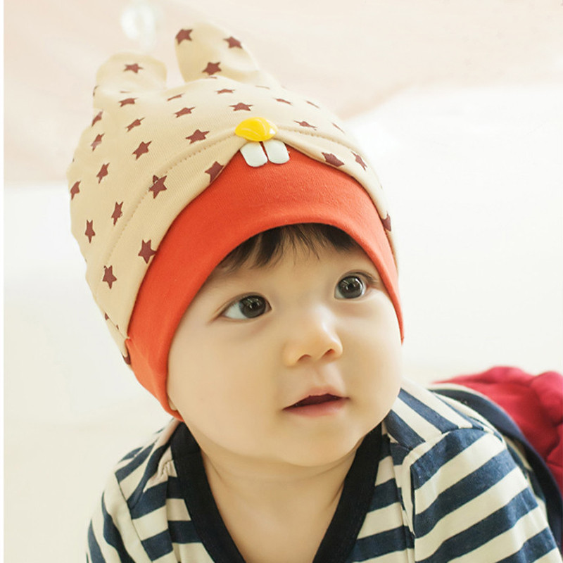 婴儿帽子秋款6-12个月男女童新生儿韩国儿童宝宝套头帽纯棉潮包邮产品展示图4