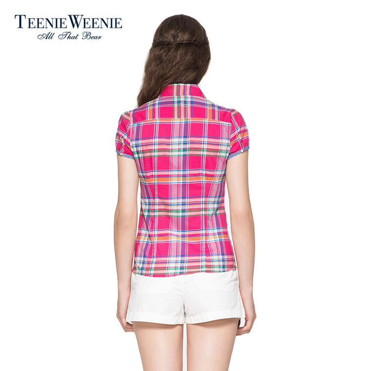 Teenie Weenie小熊2015专柜正品时尚经典格纹衬衫TTYC52611A