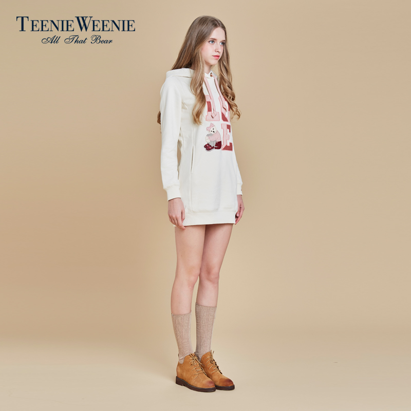 Teenie Weenie小熊2016冬季专柜新品女装长款卫衣TTMW64T01K产品展示图4