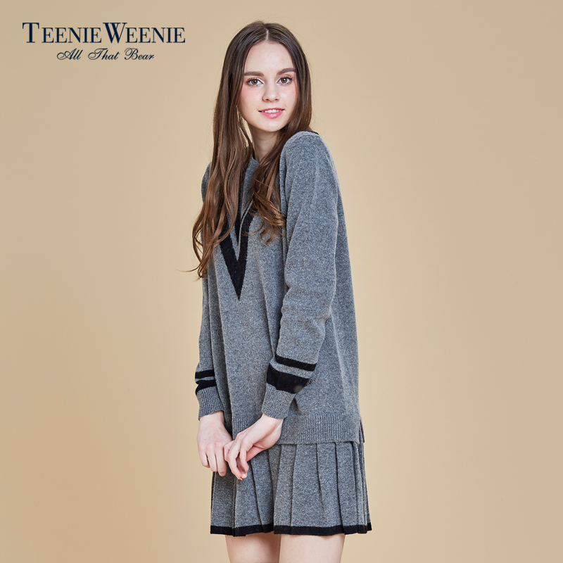 Teenie Weenie小熊2016冬季专柜新品女装针织连衣裙TTOK64V06A产品展示图5