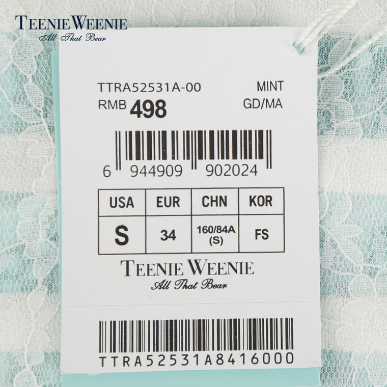 【聚】Teenie Weenie小熊2015专柜正品时尚经典T恤TTRA52531A