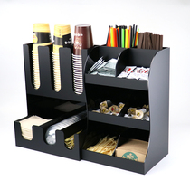 Milk Tea Shop Cafe disposable paper cup holder straw storage box divider combination bar table supplies take-out cup holder
