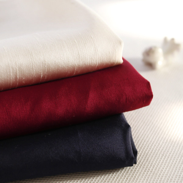 原创服装定制设计师面料重磅双宫真丝双宫绸纯色桑蚕丝布料