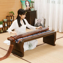 Chinese solid wood low piano table Guqin table stool Tatami table Tea table Kang table Kang several curved legs Antique Chinese school desk