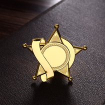 Metal badge custom logo production commemorative coin custom medal custom medal Laser lettering school badge