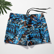 Swimming trunks mens flat angle anti-embarrassment mens loose swimming trunks mens sexy swimsuit set equipped with sexy swimsuit tide brand