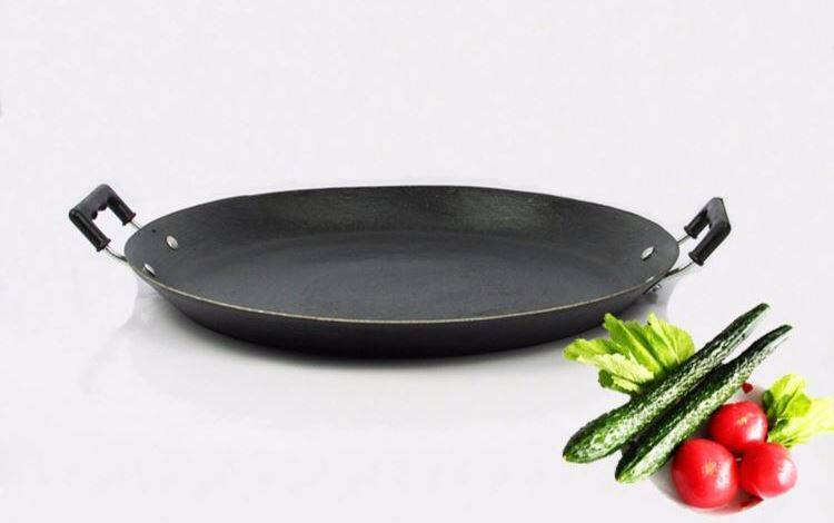 锅商用平锅大60cm40cm加厚铁锅铸铁烙饼平锅煎锅大号煎饼不粘锅