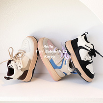 Child Shoes 2022 Fall New Children 100 Hitch High Bonboard Shoes Baby Casual Shoes Boy Girl Lace Single Shoes