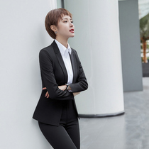 Professional suit black suit jacket women autumn winter 2021 new classy formal college student small suit work clothes