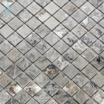 Natural marble mosaic ceramic tile toilet toilet floor tile gray Nordic modern luxury background wall stickers