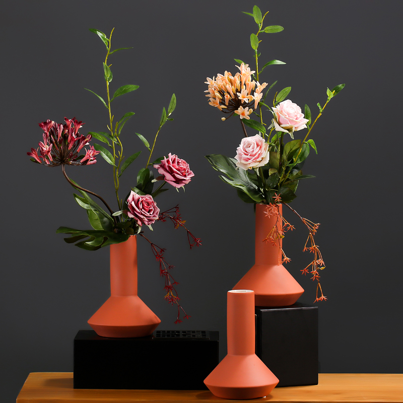 False bouquets of flowers sitting room simulation table decoration furnishing articles in household decoration silk flowers, ceramic vases, flower art suits for