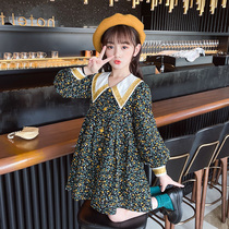 Girls' dress spring dress Children's skirt Spring and autumn 2023 New Korean version of the foreign air girl spring broken flower princess skirt