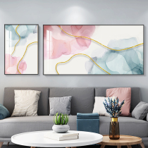 Fanghua Nordic Living Room Decoration Painting Modern Style Sofa Background Wall Abstract Hanging Painting Little Fresh Pink-ins Wind