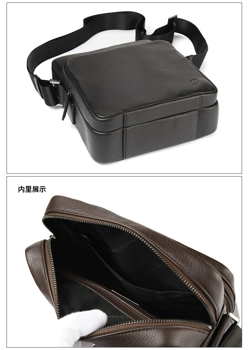 t. dupont/都彭 男士皮质单肩斜挎包商务风多用公事包2997-2495