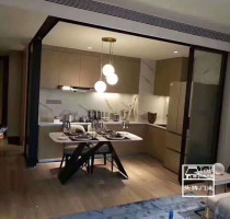 Narrow frame kitchen sliding door three linkage four linkage living room balcony sliding door corner partition door factory direct sales