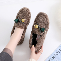 Cotton shoes women 2022 new 100 hitchhiking shoes old Beijing cloth shoes women shoes plus suede warm slob pregnant women Bean Bean Shoes