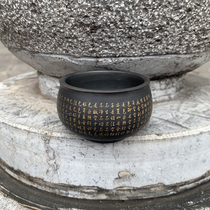 Jianshui purple pottery tea cup Chinese style single cup heart chin Cup retro style engraved large multi-channel color filling creative Master Cup ML