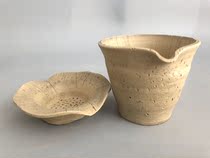 Jianshui purple pottery cup tea leak set handmade root art kung fu tea set tea heat-resistant large capacity accessories Tea Ware