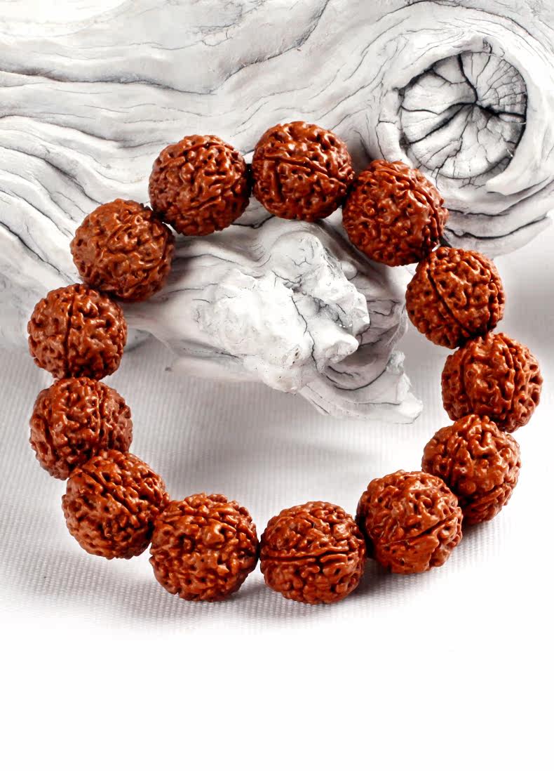 正良居 尼泊尔原籽麒麟纹大金刚菩提子爆肉藏式佛珠手串手链男女