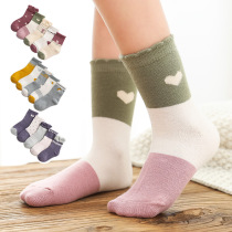 Girls socks cotton spring and autumn childrens socks