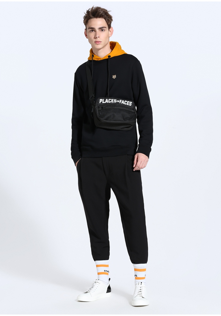 trendiano新2018男装春装棉质虎头字母圆领套头卫衣男3gc104411p