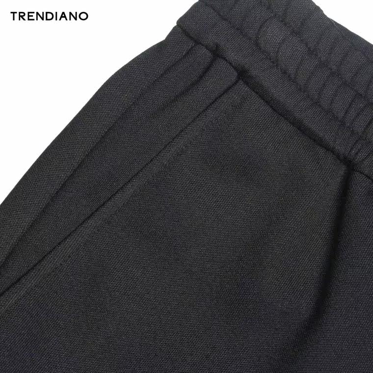 TRENDIANO新2015男装秋装潮休闲棉质针织纯色九分长裤3153060680