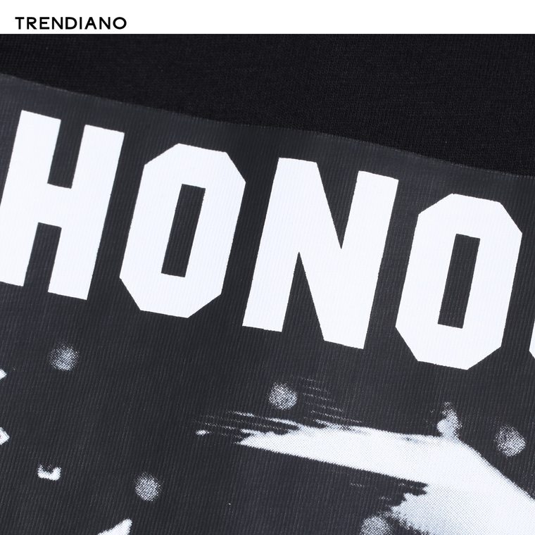 【新降5折】TRENDIANO纯棉印花圆领短袖T恤315102564E