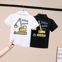 Baby children T-shirt boy short sleeve upper clothes boy half sleeve POLO shirt excavator boy fit summer 2021 new