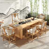 New Chinese Classical Solid Wood Tea Table Tea House Tea House Tea Discussing Table And Chairs Combined Tea Shop Tea Table Tea Table Customizable