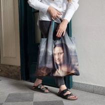 German LOQI Museum family name painting art shopping bag creative eco-friendly bag folding single shoulder bag Mona Lisa