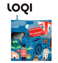 Germany LOQI cute print storage and finishing small bag coin bag environmental protection anti-splashing zipper portable sanitary cotton bag