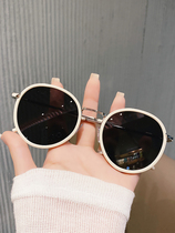 Japans Cospp Kosp retro round frame day system sunglasses female face temperament white vegan screen red ink mirror man