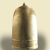 Supply Temple large pure brass wax gourd Bell Taoguan Temple Palace cast iron horn bell pendulum device customization