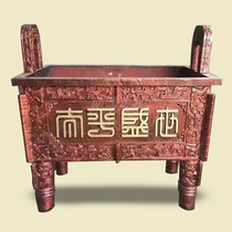 Factory direct sales of four square tripod outdoor for Buddha to insert incense Dading temple ornaments scenic area cast iron incense burner customization