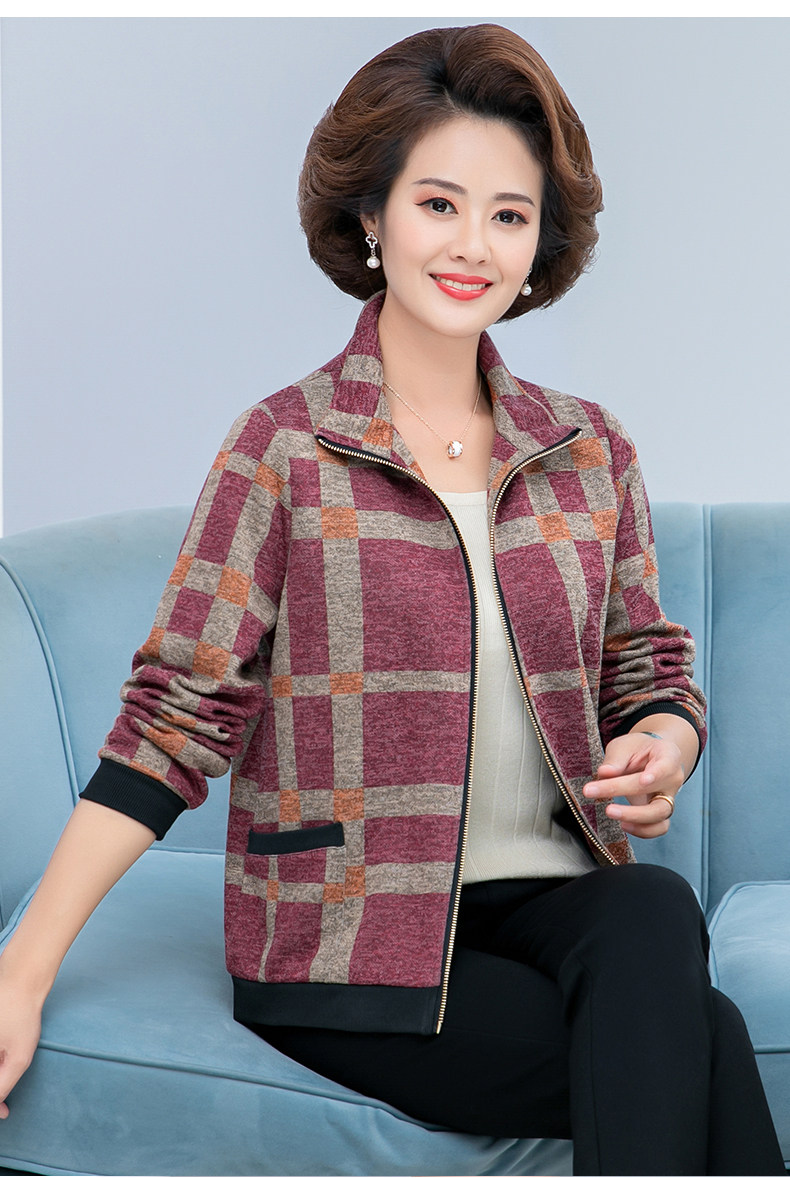 suntek女士风衣 suntek中老年人女装春装外套2021新款50岁洋气短款