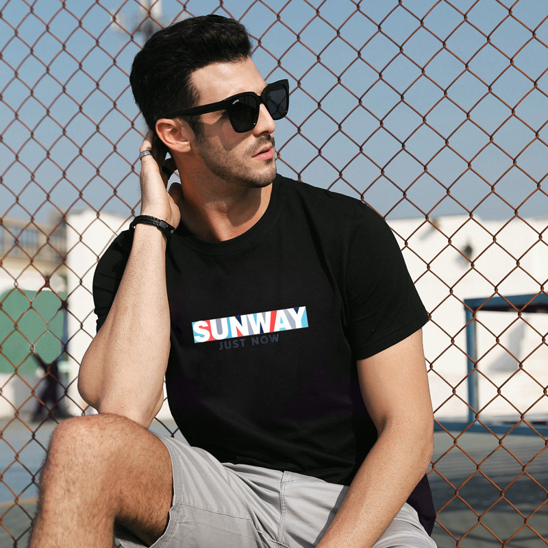 short sleeve men's fashion brand summer loose clothes men's trend half sleeve t-shirt pure cotton t-shirt top bottoming shirt men's wear