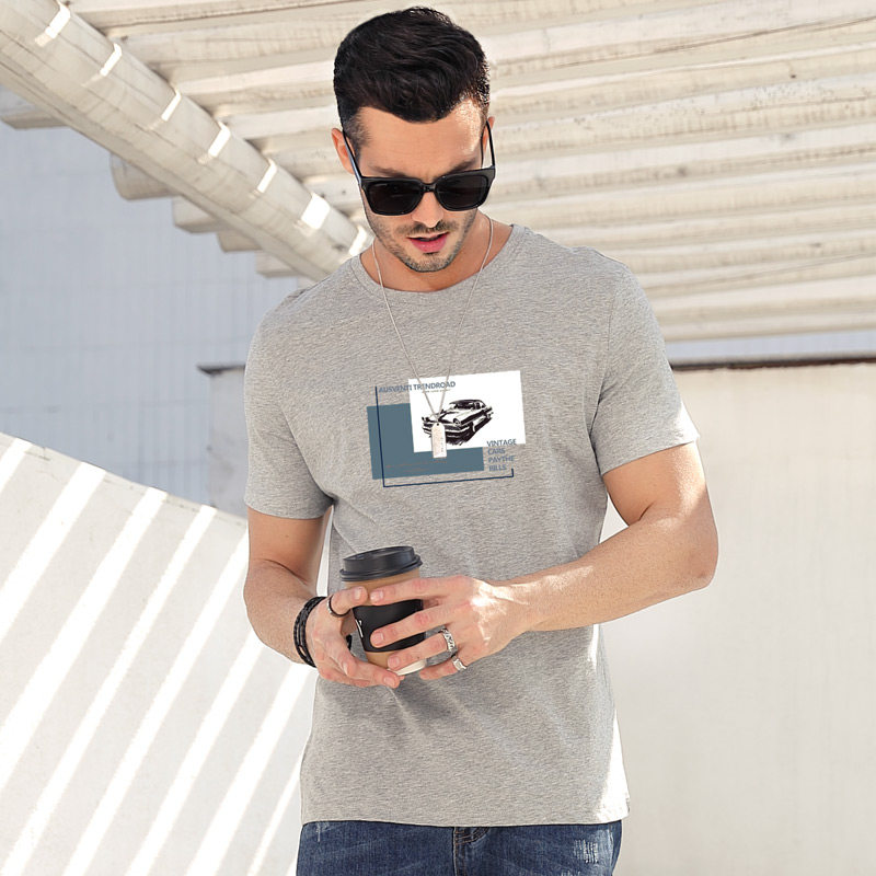 short sleeve men's fashion brand summer loose clothes men's trend half sleeve t-shirt pure cotton t-shirt top bottoming shirt men's wear