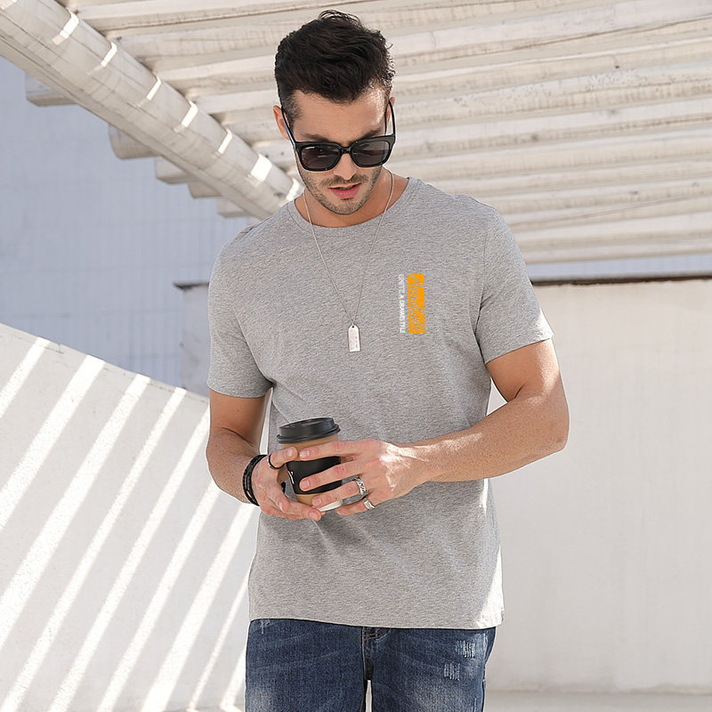 short sleeve men's fashion brand summer loose clothes men's trend half sleeve t-shirt pure cotton t-shirt top bottoming shirt men's wear