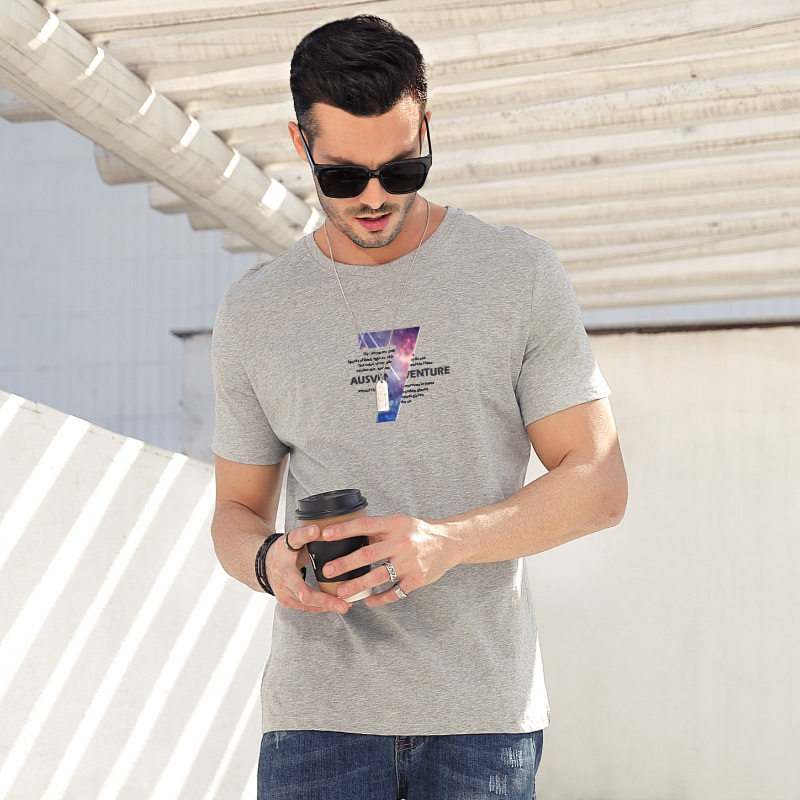 short sleeve men's fashion brand summer loose clothes men's trend half sleeve t-shirt pure cotton t-shirt top bottoming shirt men's wear