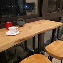 Nordic solid wood long table log simple small bedroom long table against the wall narrow table side table side table against the wall narrow table bar