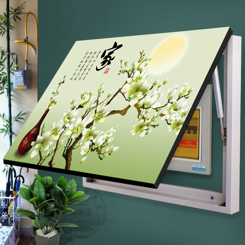 水晶电表箱装饰画配电箱可推拉电闸盒现代液压客厅简约遮挡挂画