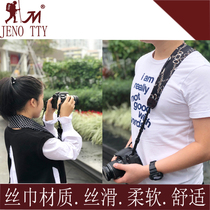 Applicable Nikon Canon SLR shoulder strap for Sony Fuji Casio silk scarf micro single camera strap