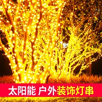 Solar lights outdoor garden lights LED string lights villa garden decoration colorful string waterproof flashing lights star lights